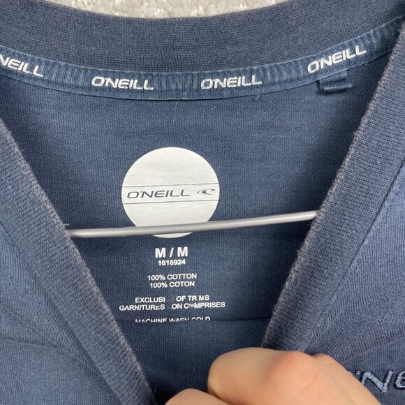 O'Neill Long Sleeve Surf T-shirt Men's Sz *M* Navy Blue Shirt Embroidered - Picture 7 of 10